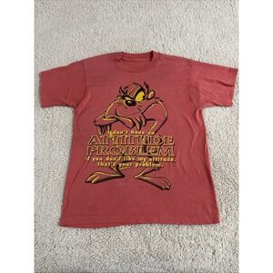 Vtg 90s Warner Bros Tasmanian Devil TAZ WEAR Looney Tunes T-Shirt M Single Stitc